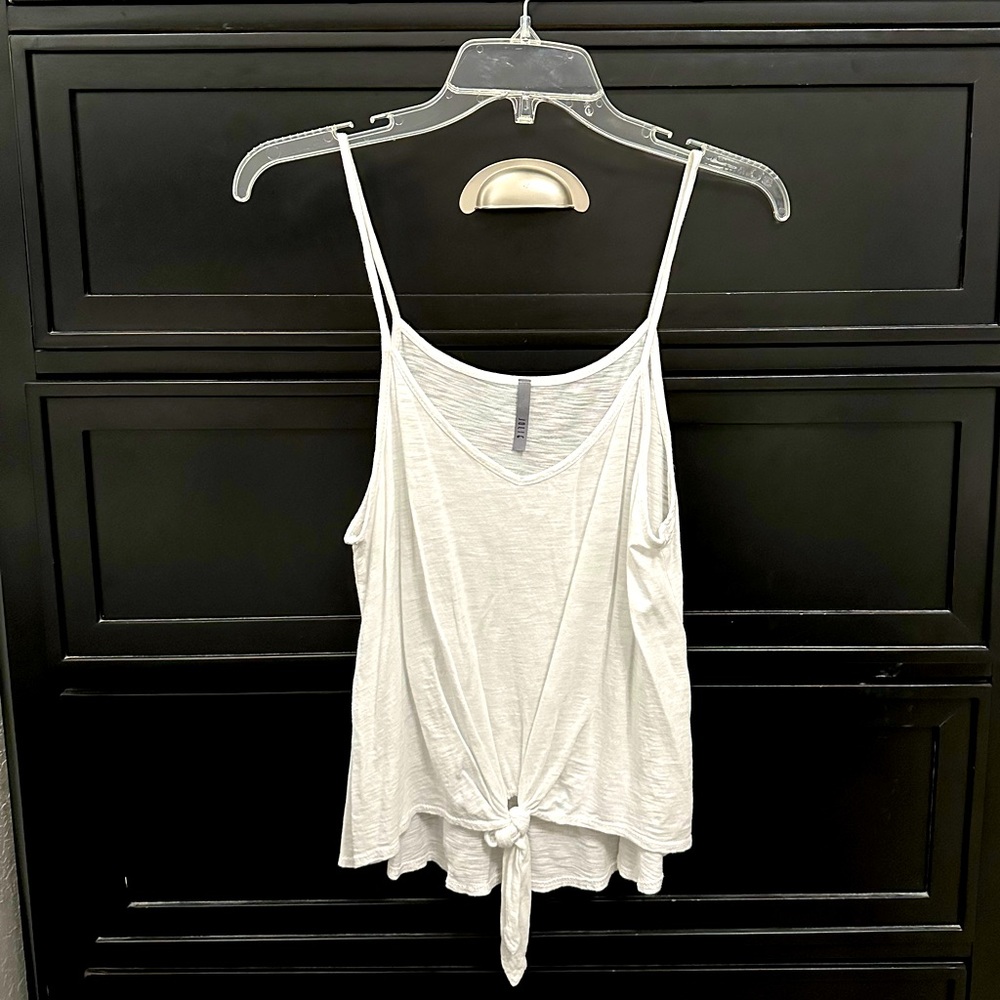 White V-Neck Tank